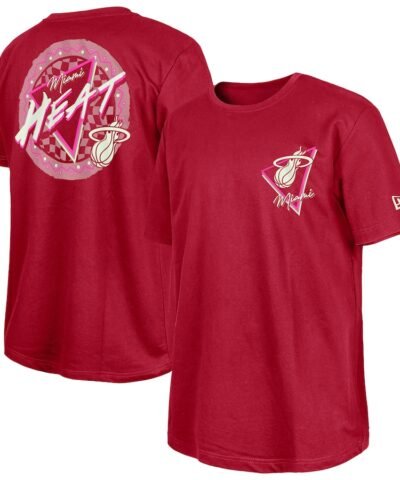 Miami Heat New Era Glow-in-the-Dark T-Shirt - Dark Red