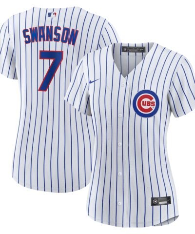 Dansby Swanson Chicago Cubs Nike Women's Home Replica Player Jersey - White/Royal