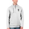 Columbus Crew Antigua Generation Quarter-Zip Jacket - White/Silver