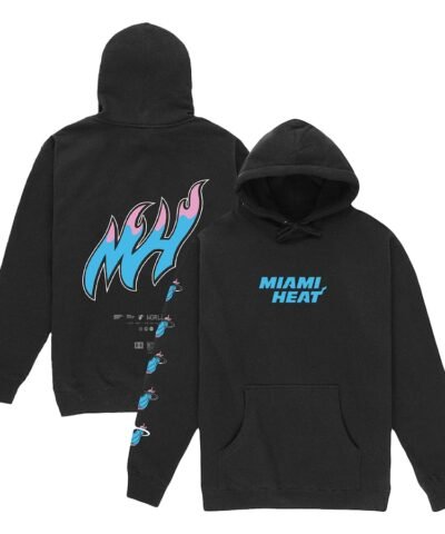 Miami Heat Bleacher Report x Mitchell & Ness Unisex Franchise Evolution Pullover Hoodie - Black