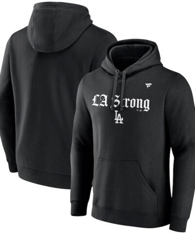 Los Angeles Dodgers Fanatics Unisex LA Strong Fleece Pullover Hoodie - Black