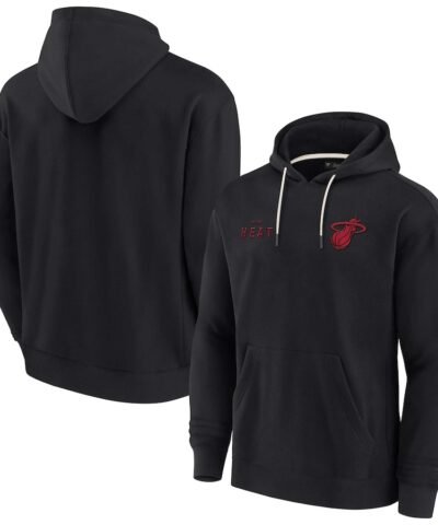 Miami Heat Fanatics Unisex Elements Super Soft Fleece Pullover Hoodie - Black