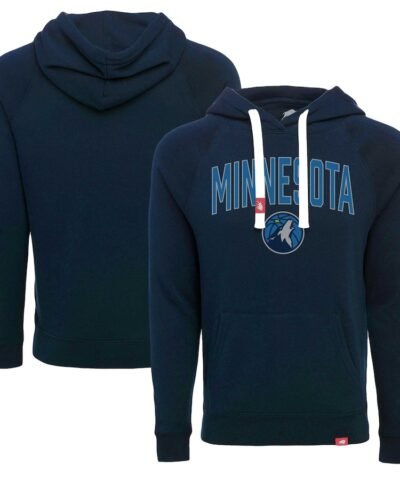 Minnesota Timberwolves Sportiqe Unisex Olsen Super Soft Tri-Blend Raglan Pullover Hoodie - Navy