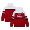 Miami Heat Mitchell & Ness Head Coach Pullover Hoodie - Red/White