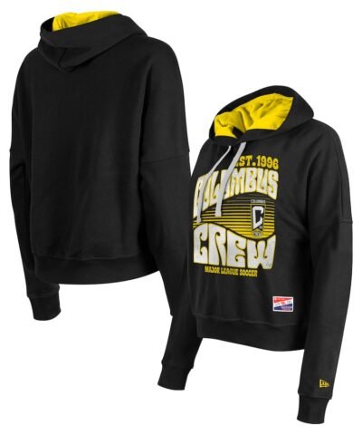 Columbus Crew 5th & Ocean by New Era Women's Throwback Pullover Hoodie - Black
