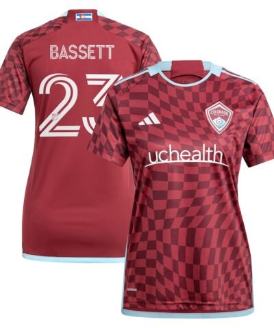 Cole Bassett Colorado Rapids adidas Women's 2024 One Flag Kit Replica Player Jersey - Burgundy