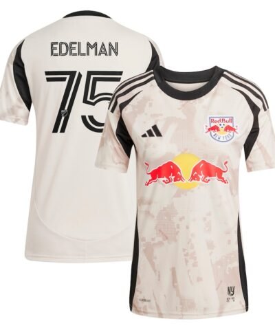 Daniel Edelman New York Red Bulls adidas Women's 2025 Stone Kit Replica Player Jersey - Tan