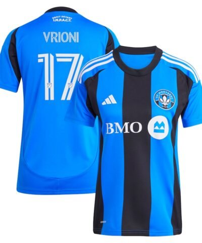 Giacomo Vrioni CF Montreal adidas Women's 2025 Montréal Original Replica Player Jersey - Blue