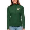 Athletics Antigua Women's Tribute Quarter-Zip Pullover Top - Green