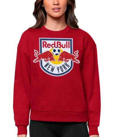 New York Red Bulls Antigua Women's Team Logo Victory Pullover Sweatshirt - Red