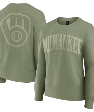 Milwaukee Brewers Fanatics Women's Elements Flow Pullover Sweatshirt - Green