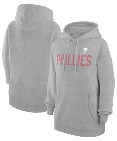 Philadelphia Phillies G-III 4Her by Carl Banks Women's Dot Print Pullover Hoodie - Gray