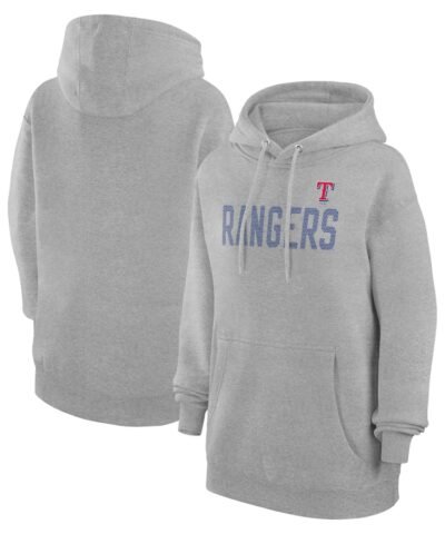 Texas Rangers G-III 4Her by Carl Banks Women's Dot Print Pullover Hoodie - Gray
