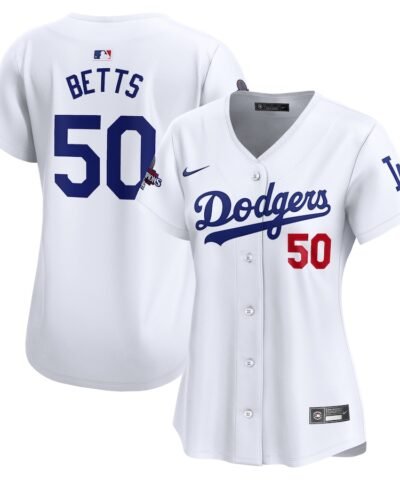 Mookie Betts Los Angeles Dodgers Nike Women's Home 2024 World Series Champions Limited Jersey - White
