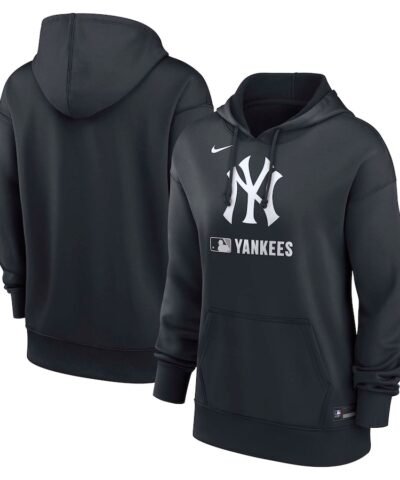 New York Yankees Nike Women's Authentic Collection Performance Pullover Hoodie - Navy