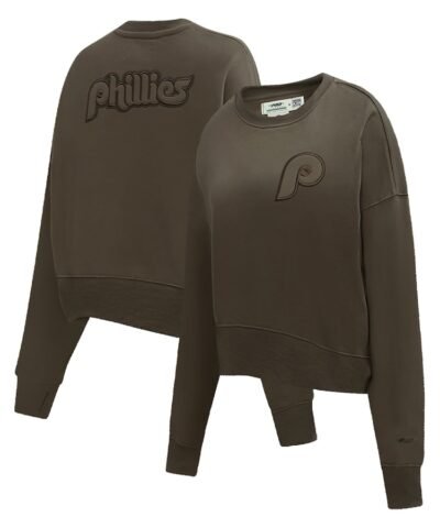Philadelphia Phillies Pro Standard Women's Fleece Pullover Sweatshirt - Brown