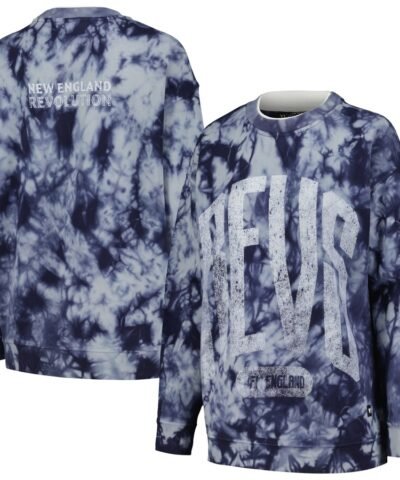 New England Revolution The Wild Collective Women's Double Collar Pullover Sweatshirt - Navy