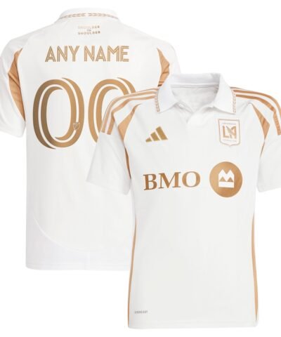 LAFC adidas Youth 2025 Secondary Replica Custom Jersey - White