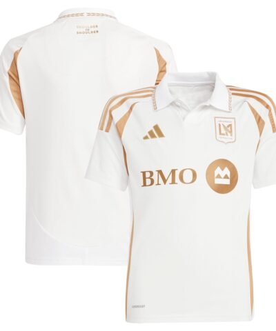 LAFC adidas Youth 2025 Secondary Replica Jersey - White