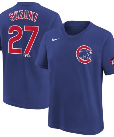 Seiya Suzuki Chicago Cubs Nike Youth 2025 MLB World Tour: Tokyo Series Name & Number T-Shirt - Royal
