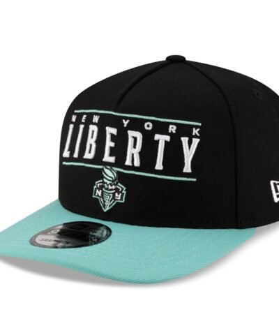 New York Liberty New Era Unisex 2025 WNBA Draft A-Frame 9FIFTY Snapback Hat - Black/Green