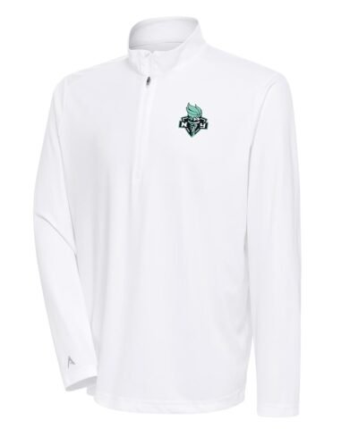 New York Liberty Antigua Tribute Quarter-Zip Jacket - White