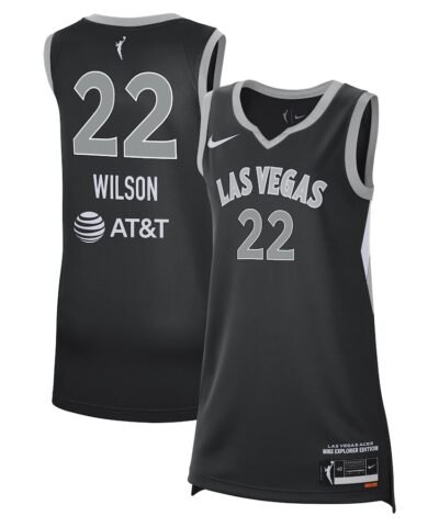 A'ja Wilson Las Vegas Aces Nike Unisex Explorer Edition Player Jersey - Black