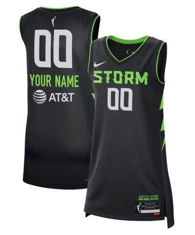 Seattle Storm Nike Unisex 2024 Rebel Edition Custom Jersey  - Black
