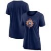 Connecticut Sun Women's Distressed Team Logo Tri-Blend T-Shirt - Heather Navy