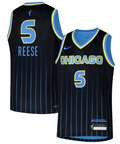 Angel Reese Chicago Sky Nike  Youth 2024 WNBA Draft Explorer Edition Victory Player Jersey - Black