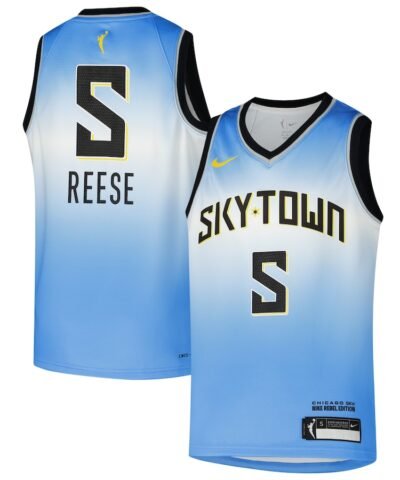 Angel Reese Chicago Sky Nike Youth 2024 Draft Expansion WNBA Rebel Jersey - Light Blue