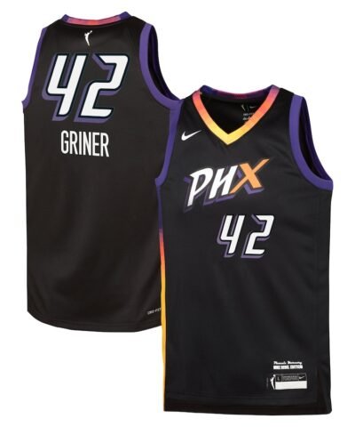 Brittney Griner Phoenix Mercury Nike Youth 2024 Rebel Edition Jersey - Black
