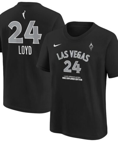 Jewell Loyd Las Vegas Aces Nike Youth Explorer Edition Name & Number T-Shirt - Black