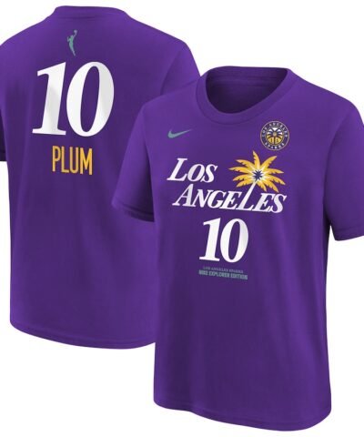 Kelsey Plum Los Angeles Sparks Nike Youth Explorer Edition Name & Number T-Shirt - Purple