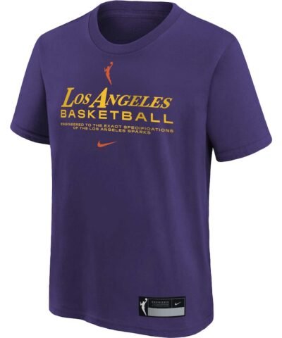 Los Angeles Sparks Nike Youth On Court Legend Essential Practice T-Shirt - Purple