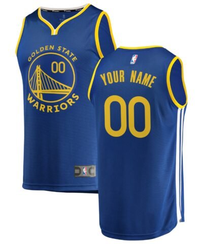Golden State Warriors Fanatics Youth 2019/20 Fast Break Custom Replica Jersey Royal - Icon Edition