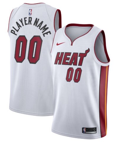 Miami Heat Nike 2020/21 Swingman Custom Jersey - Association Edition - White