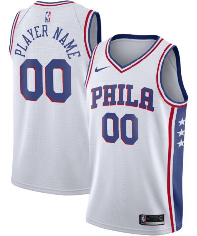 Philadelphia 76ers Nike 2020/21 Swingman Custom Jersey - Association Edition - White