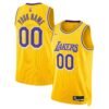 Los Angeles Lakers Nike 2021/22 Diamond Swingman Custom Jersey - Icon Edition - Gold