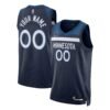 Minnesota Timberwolves Nike 2021/22 Diamond Swingman Custom Jersey - Icon Edition - Navy