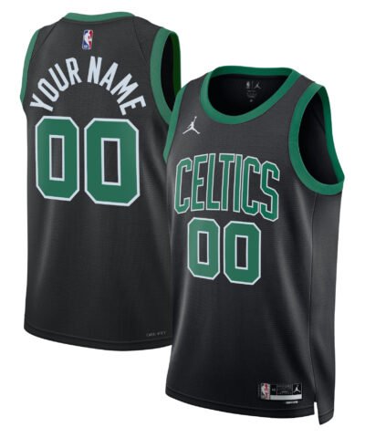 Boston Celtics Jordan Brand Unisex 2022/23 Swingman Custom Jersey - Statement Edition - Black