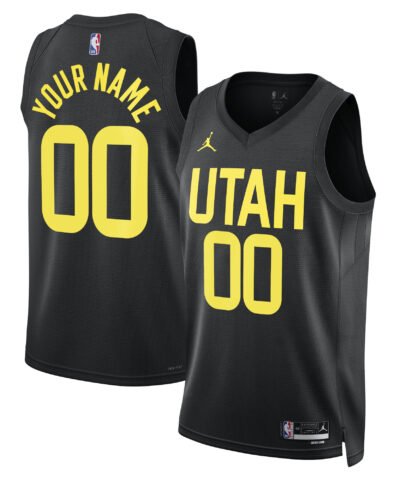 Utah Jazz Jordan Brand Unisex 2022/23 Swingman Custom Jersey - Statement Edition - Black