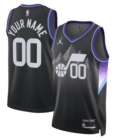 Utah Jazz Jordan Brand Unisex 2024/25 Custom Swingman Jersey - Statement Edition - Black
