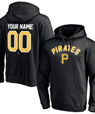 Pittsburgh Pirates Personalized Winning Streak Name & Number Pullover Hoodie - Black