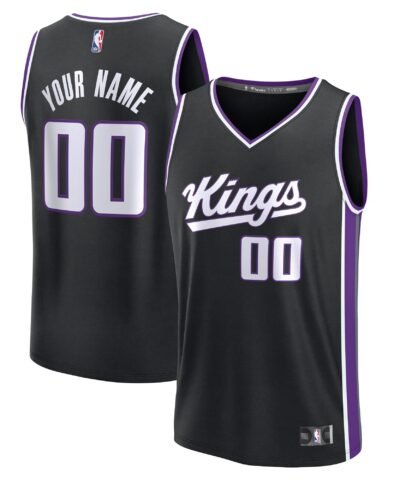 Sacramento Kings Fanatics Fast Break Custom Jersey - Icon Edition - Black