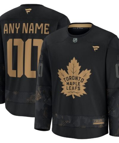 Toronto Maple Leafs Fanatics 2024 Military Appreciation Custom Practice Jersey - Black