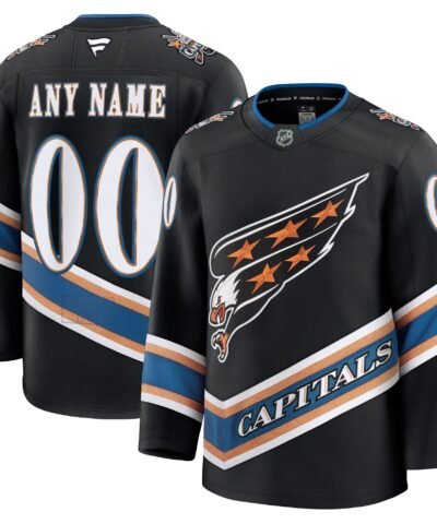 Washington Capitals Fanatics Alternate 50th Anniversary Premium Custom Jersey - Black