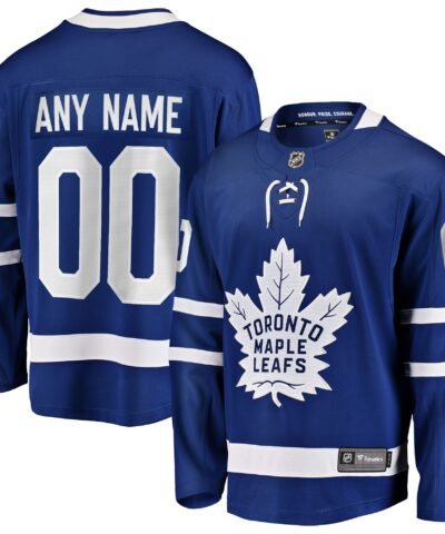 Toronto Maple Leafs Fanatics Home Breakaway Custom Jersey - Blue