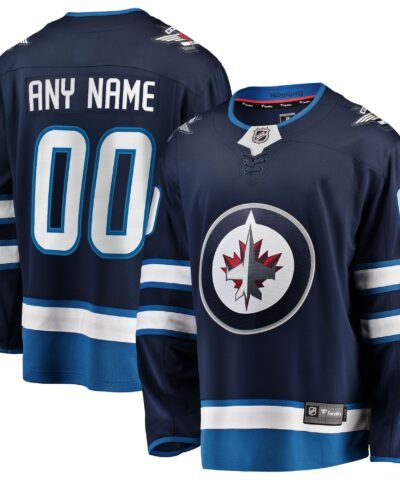 Winnipeg Jets Fanatics Home Breakaway Custom Jersey - Blue