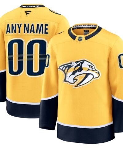 Nashville Predators Fanatics Home Premium Custom Jersey - Gold